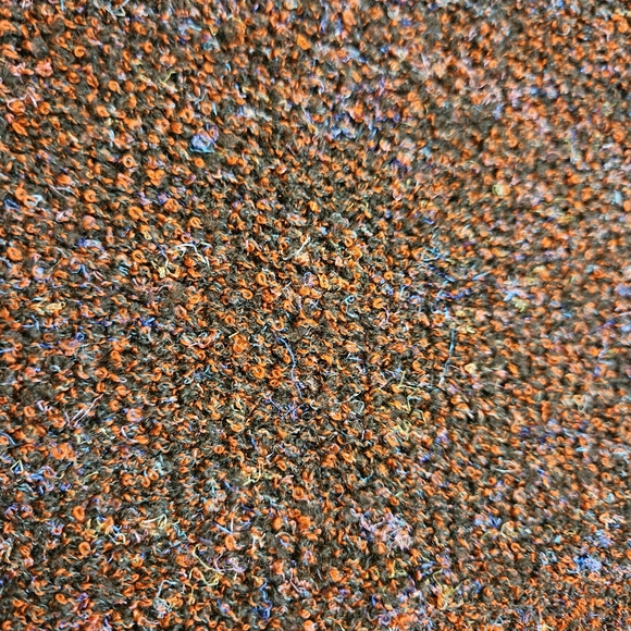 Vintage 70s Checkerboard Boucle Knit Vest Green, Blue, Orange Small - Picture 11 of 11